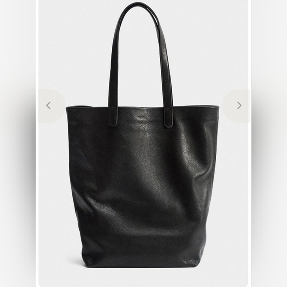 BAGGU Handbags - BAGGU Basic Leather Tote Bag in Black